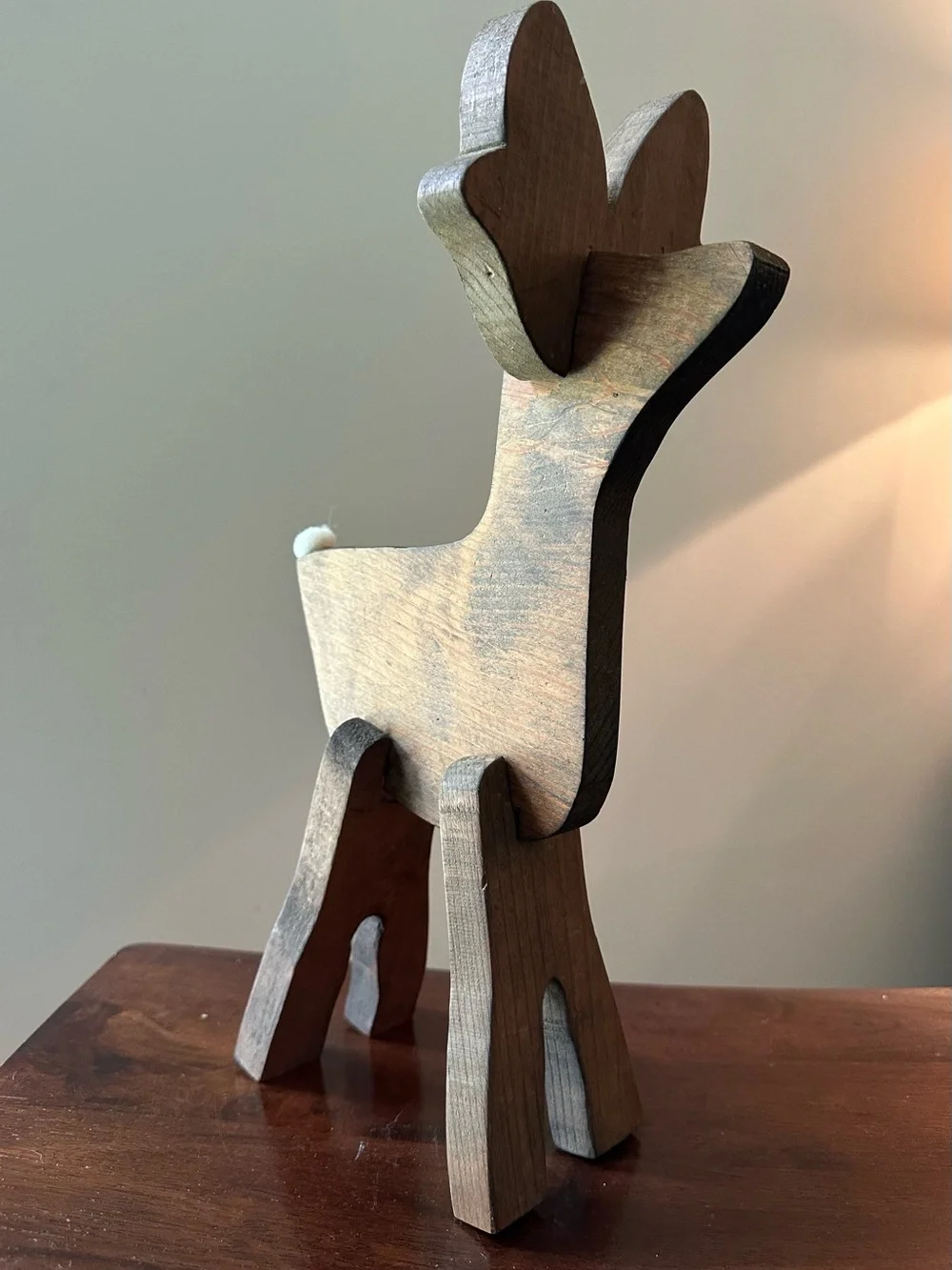 Vintage wooden deer • 4 piece set • reindeer